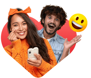 2 excited users of LivCam's online chat. 